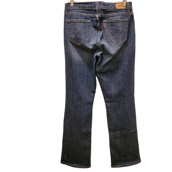 Levi's 529 Womens Jeans sz 8 Curvy BootCut Mid Rise Dark Wash Denim Pant - Picture 2 of 11